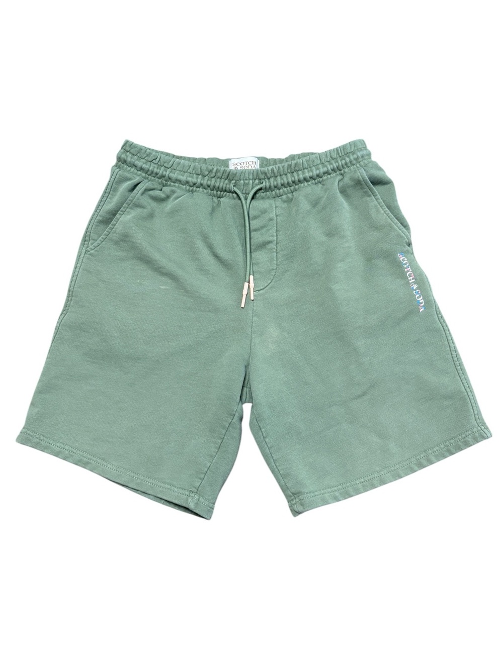 SCOTCH and SODA Organic Cotton Sweat Shorts Sage Green 165951 Men's M